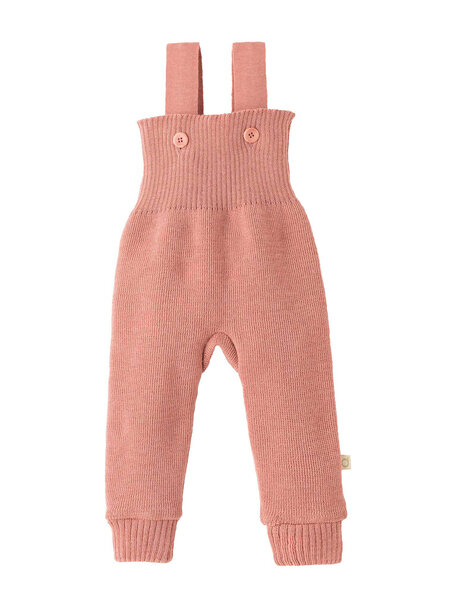 Disana Gebreide wollen salopette - soft pink