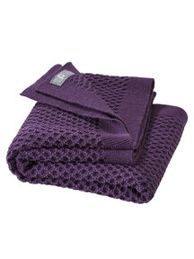 Disana Wafeldeken van wol - aubergine