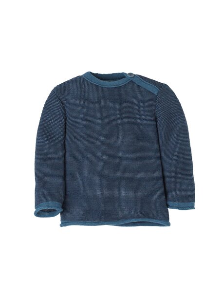 Disana Trui van merino wol - dove blue/indigo