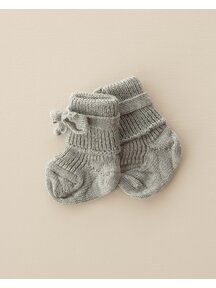 Hirsch Natur Wollen newborn sokjes - sand
