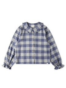 Matona Blouse met kraag - plaid check