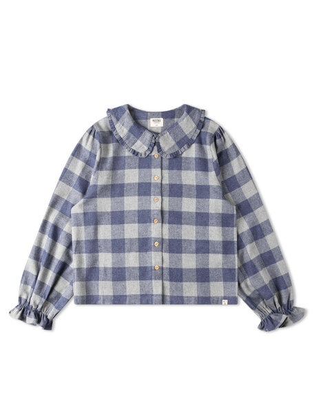 Matona Blouse met kraag - plaid check