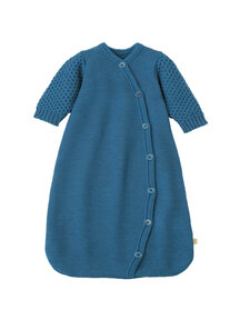 Disana Gebreide slaapzak met mouwen - dove blue