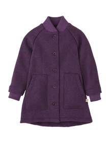 Disana Kindermantel van merino wol - aubergine