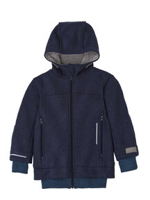 Disana Outdoor jas van gekookte wol - indigo
