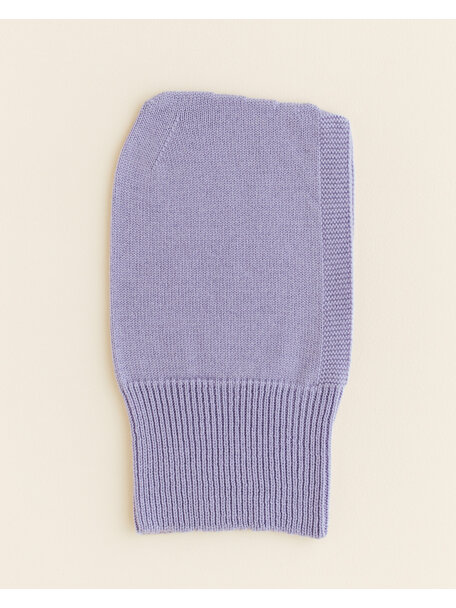 Hvid Balaclava van merino wol Eddy - lilac