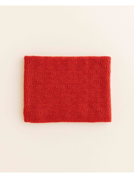 Hvid Wollen loopsjaal Gigi - red