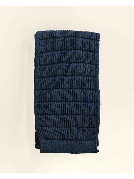 Hvid Merino wollen sjaal  Jacobino - blue