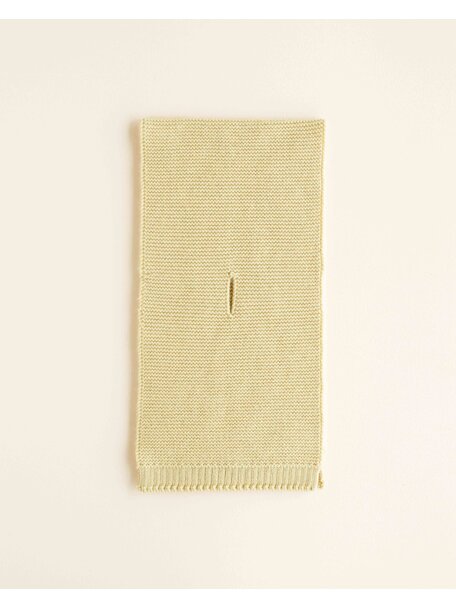 Hvid Wollen sjaal Ivo - light yellow