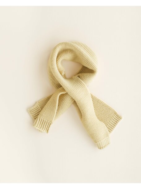 Hvid Wollen sjaal Ivo - light yellow