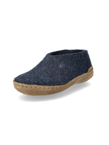 Glerups Kindersloffen van wol - blauw
