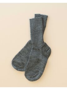 Hirsch Natur Dikke wollen sokken voor volwassenen - grijs