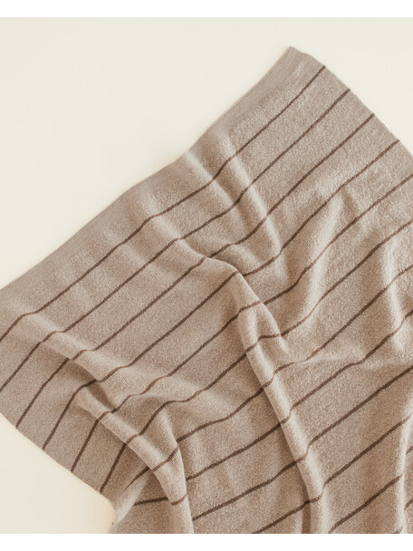 Hvid Wollen dekentje Harry - sand/mocha