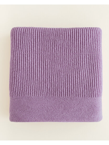 Hvid Ledikant deken Gaston - lavender