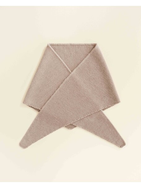 Hvid Zachte sjaal van wol Josephina - sand