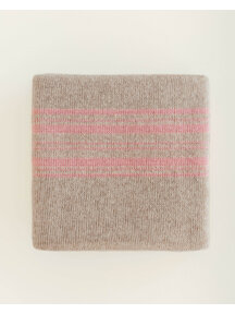 Hvid Baby deken van wol Gilbert - sand/bubblegum