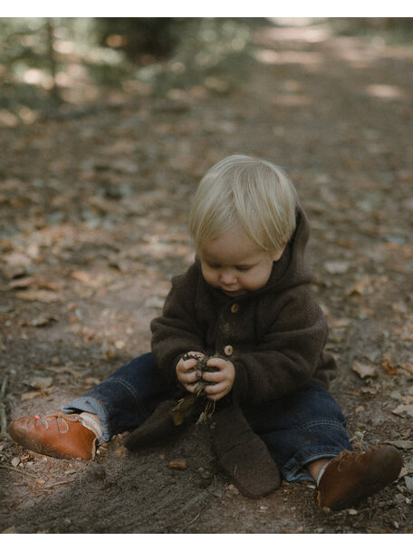 Unaduna X Engel Jasje van wol-fleece - cocoa