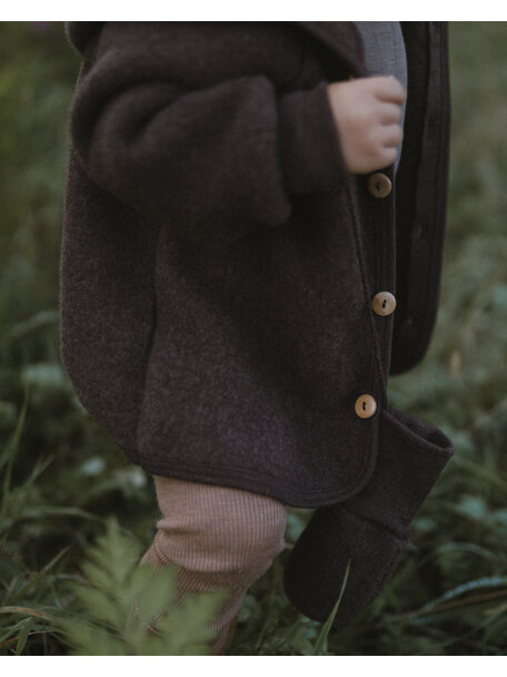 Unaduna X Engel Jasje van wol-fleece - cocoa