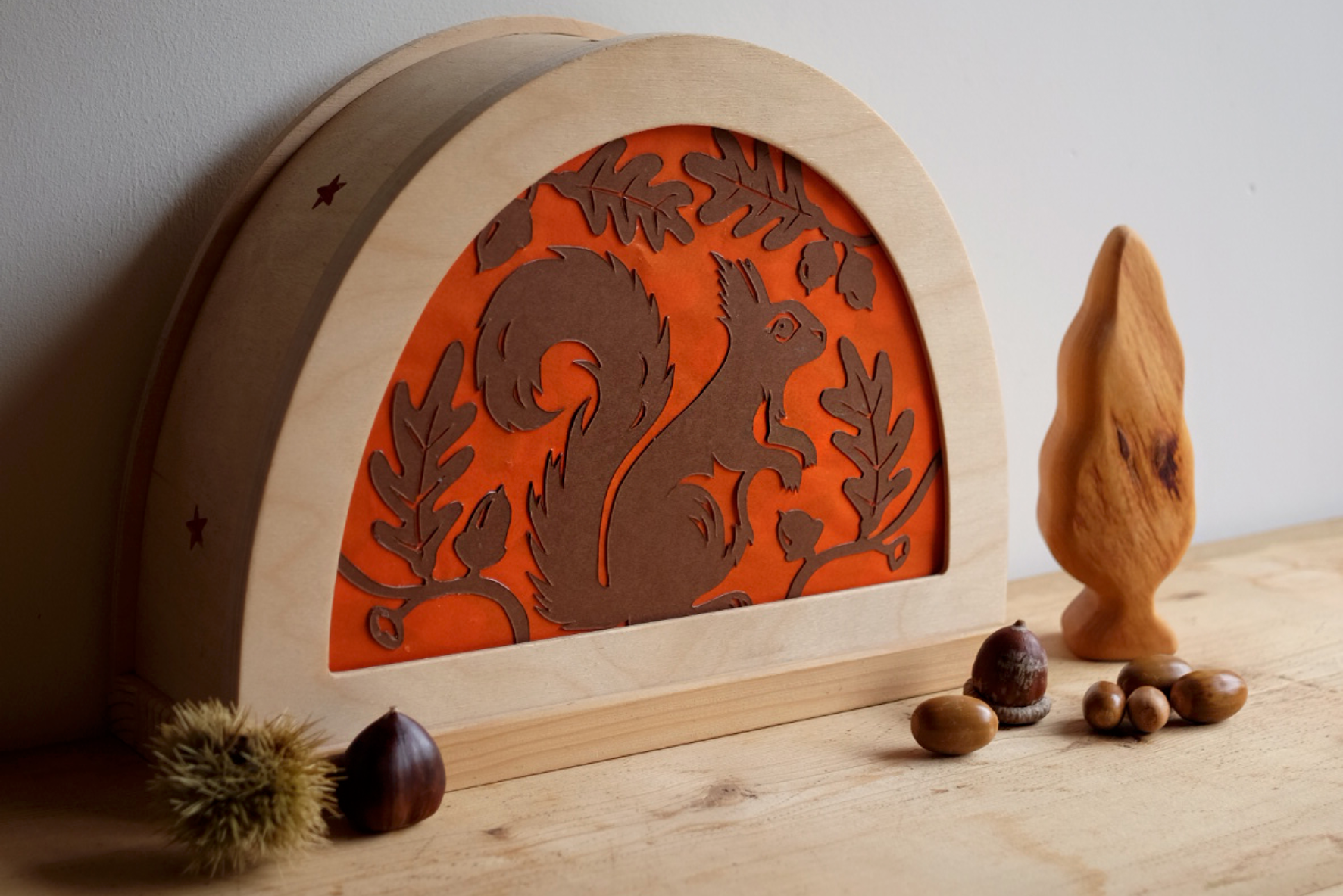 DIY silhouet voor De Noest lampje - eekhoorn
