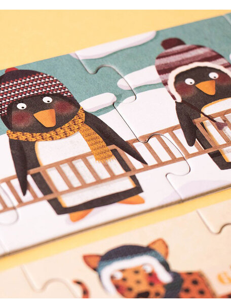 Londjï Puzzel: 10 pinguïns