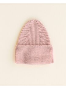 Hvid Ribbeanie Fonzie voor volwassenen - powder