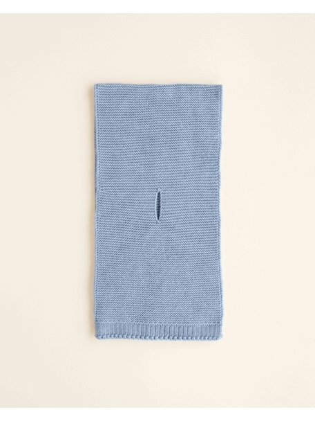 Hvid Wollen sjaal Ivo - light blue