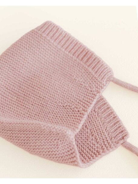 Hvid Mutsje van merino wol - powder