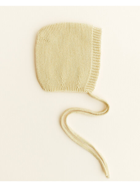Hvid Mutsje van merino wol - light yellow
