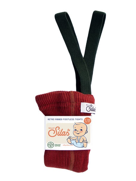 Silly Silas Maillot met bretels zonder voetjes - maple leaf/dark forest green