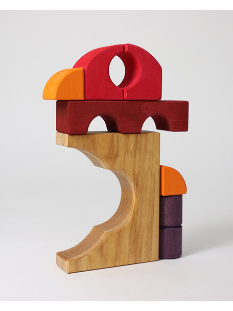 Grimm's Bouwset rood - auto