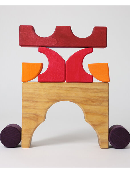 Grimm's Bouwset rood - auto