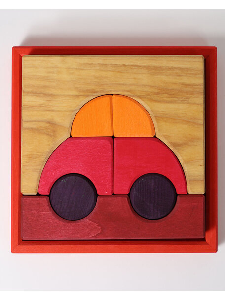 Grimm's Bouwset rood - auto