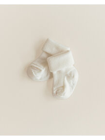 Unaduna Tiny rib babysokken van wol - munkki