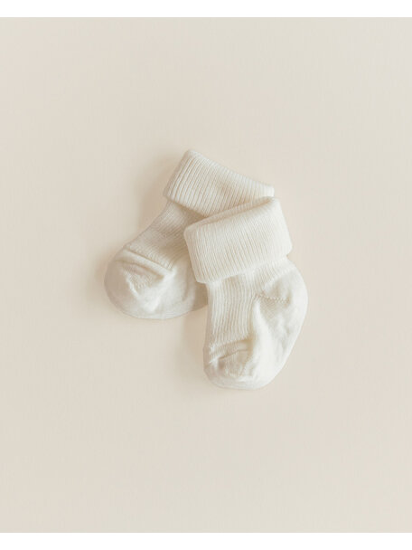 Unaduna Tiny rib babysokken van wol - munkki