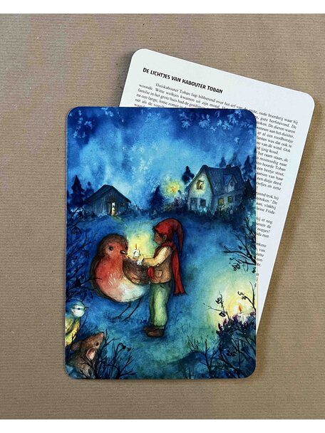 Waldorf Vertelkaart - de lichtjes van kabouter Toban
