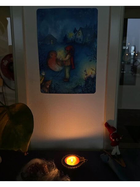 Waldorf Vertelkaart - de lichtjes van kabouter Toban