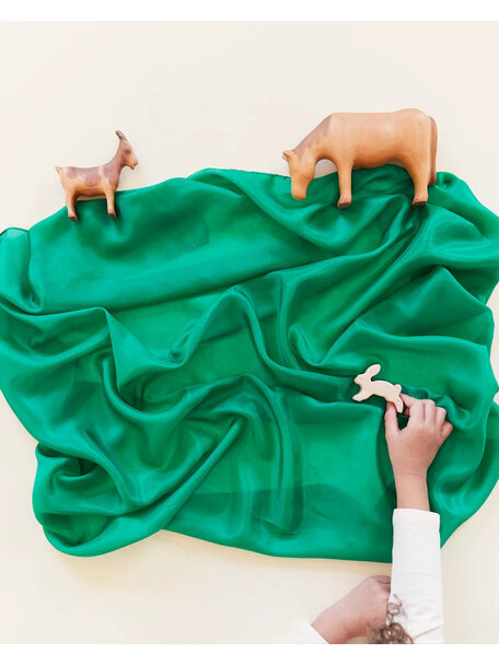 Sarah's Silks Speeldoek van zijde - emerald