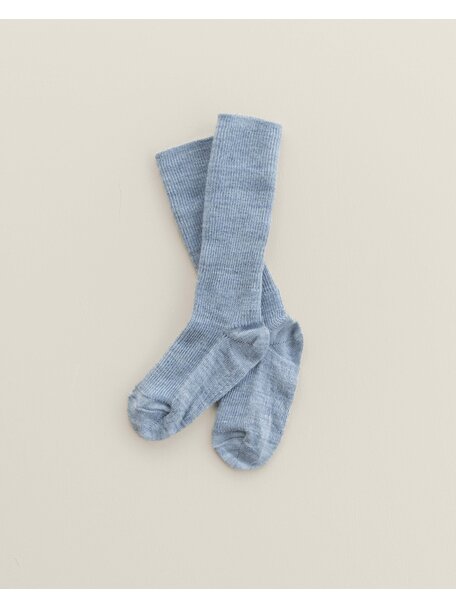 Unaduna Tiny rib kindersokken van wol - nila