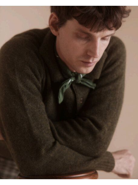 Harley of Scotland Trui met polokraag - scots pine