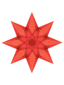 Handmade Sterren vouwen gemiddeld - karmijnrood