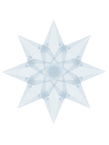 Handmade Sterren vouwen gemiddeld - wit