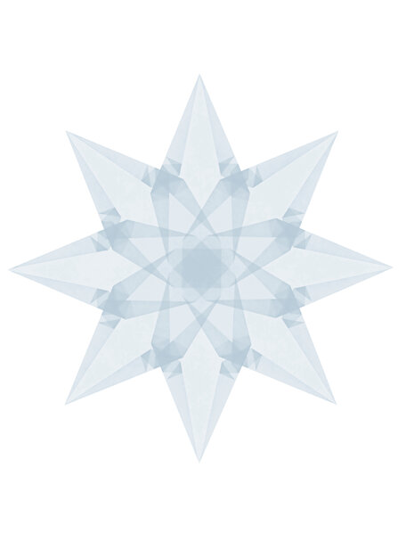 Handmade Sterren vouwen gemiddeld - wit