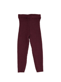 Reiff Rib legging van wol - black cherry