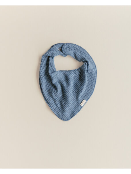 Unaduna Bib sjaaltje van wol rib - nila