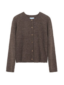 Serendipity Dames vest Suri van alpaca - pine cone