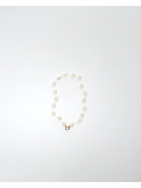 Labro Fiori dames armband 18cm - white