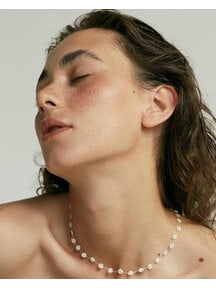 Labro Fiori damesketting 42cm - white