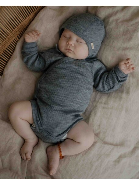 Unaduna Wikkelrompertje van wol  rib - nila