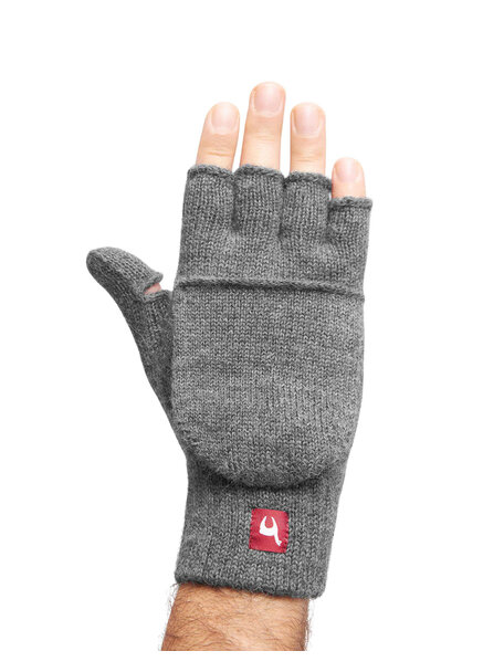 Apu Kuntur Wanten van alpacawol - grijs