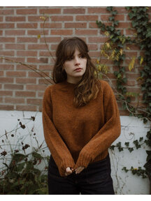 Unaduna Trui van wol - dark umber